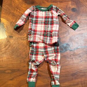 Ruffle Butts Festive Plaid Pajama Set - Red, Green, and White
